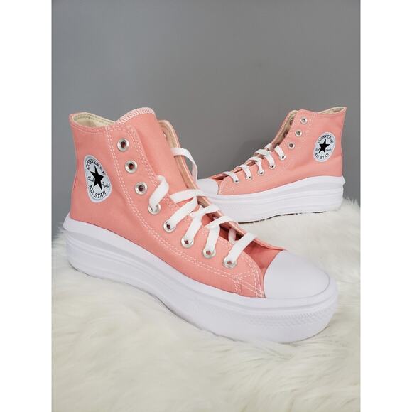 NEW Women's Converse CT Star Move Lift High Shoes A03544C Flamingo Pink 571631C - Picture 2 of 7